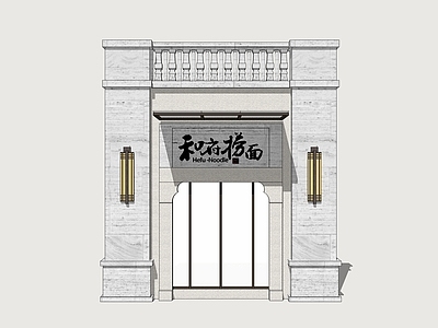欧式其他商业建筑 欧式门头 欧式商业门面