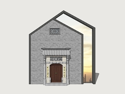 中式新中式其他商业建筑 商业门头 商业门面
