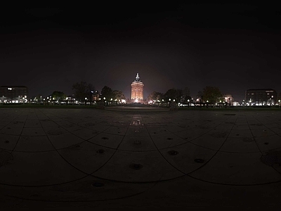 现代新中式城市HDR 城市夜景HDR 城市黄昏HDR