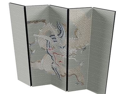 新中式中古屏风 新中式 中古风 装饰