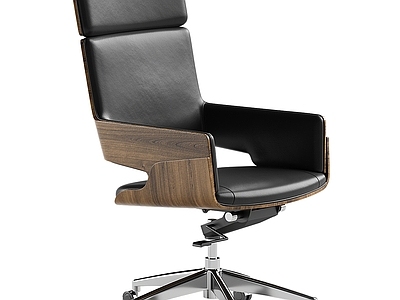 现代意式办公椅 现代 皮质 旋转 Minotti