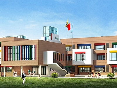现代幼儿园建筑 24班 6400平米 施工图