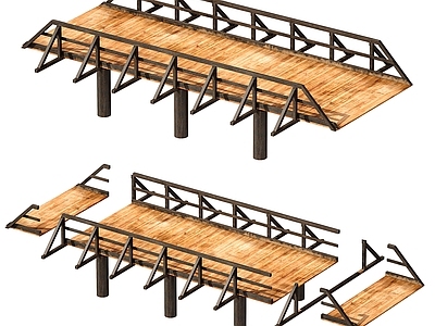 建筑材料 现代木板桥 浮码头 木桥