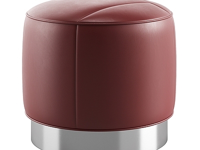 现代意式沙发凳 minotti 圆凳 沙发凳 床榻 皮革凳