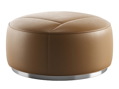 现代意式沙发凳 minotti 现代沙发凳 床榻 皮革凳 圆凳