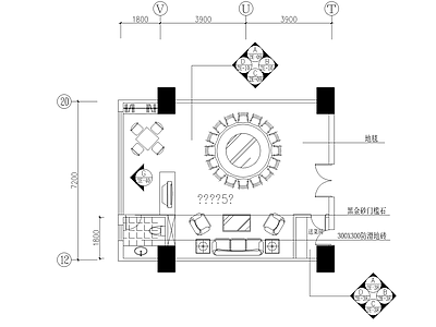 现代中餐厅 餐厅包间详图 施工图