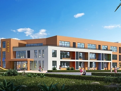现代幼儿园建筑 9班 3055平米 施工图