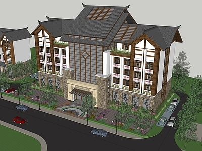 中式酒店建筑 中式酒店建筑