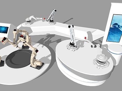 现代工业其他文化空间 实验室机械手臂 展厅 实验室用品