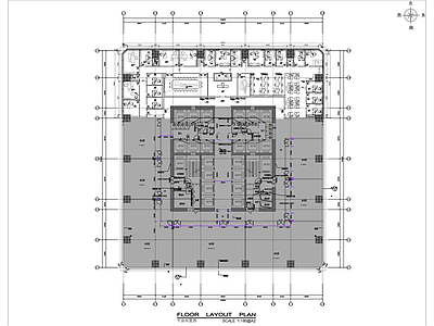 现代整体办公空间 律师事务所 施工图