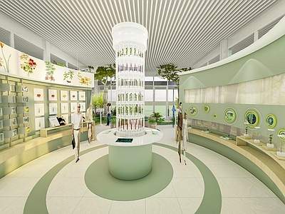 现代室内景观 现代植物科普展厅 植物科普宣教点