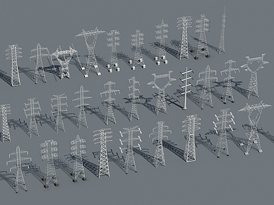 工业设备 高压电塔 高压线 信号塔 电缆杆 电线杆