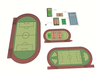 现代其他公共建筑 中小学校运动场地