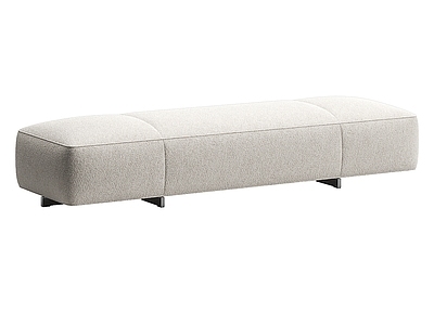 现代意式沙发凳 Minotti 床榻 皮革 换鞋凳