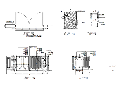 现代门楼节点 消防大详图 大节点详图 施工图