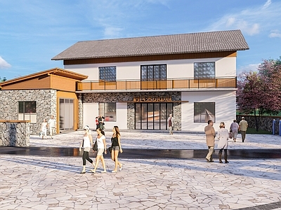新中式其他公共建筑 村民活动中心 乡村服务中心 乡村活动中心