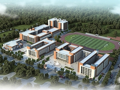 现代学校建筑 30班小学 18班初中 18班高中 图书实验综合楼 施工图