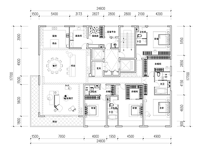 现代住宅楼建筑 第四代住宅 300平大平层 施工图