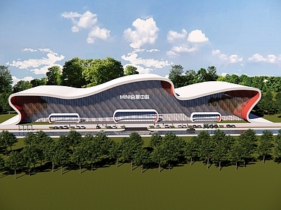 现代展览馆建筑 文化中心 会展中心