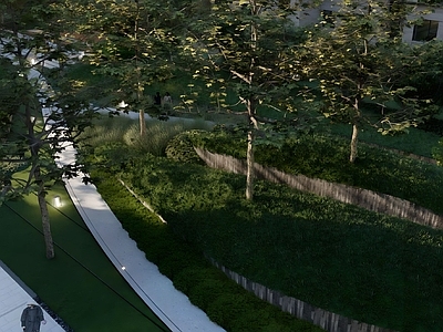 现代小区景观 林间步道 宅间步道 宅间花园 秘境花园 森林大区景观