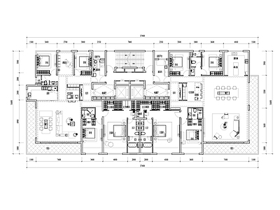 现代住宅楼建筑 四代住宅 转角观景 创新大高层户型 施工图