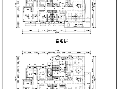 现代新中式住宅楼建筑 四代住宅 创新洋房 300平大平层 转角景观 施工图