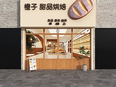现代奶油门头 头设计 头 烘焙店头 蛋糕店头 面包店头