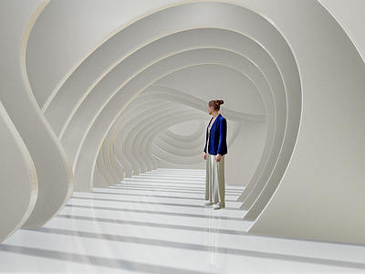 现代简约展览馆建筑 展览馆 艺术馆 美术馆