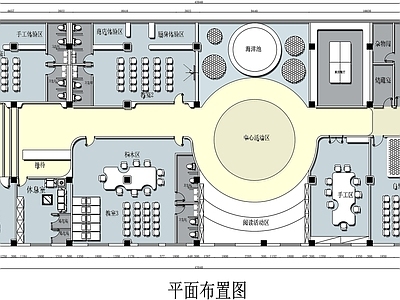 现代教室 幼儿园教室平面图 儿童教室平面图 儿童培训美术室 施工图