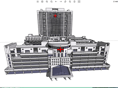 中式现代医院建筑 医疗建筑 养老院 综合医院