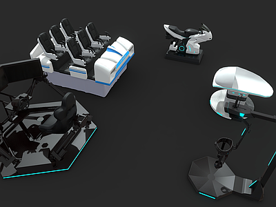 娱乐器材组合 VR器材 VR设备 虚拟现实器材 电玩器材 游戏机