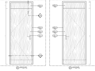 现代极简门节点 木节点大样 套节点大样 施工图