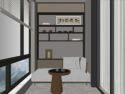 现代禅意家居阳台 休闲