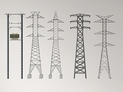 工业设备 电线杆 高压电塔 高压线 输电塔 信号塔