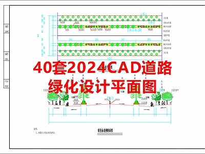 现代其他交通建筑 道路施工 道路绿化 施工图
