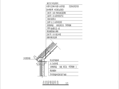 其他窗 老虎侧墙转角 施工图