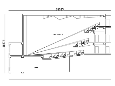 现代其他文化空间 多层礼堂剖面图 文化礼堂剖面设计 多层文化中心截面 礼堂横截面设计 礼堂剖面布局 施工图