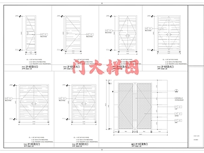 现代门节点 详图 木饰面节点 施工图