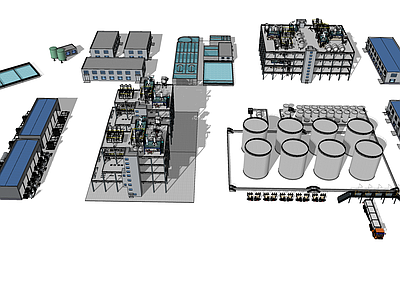工业厂房 化工 废气 设备 工厂 物流