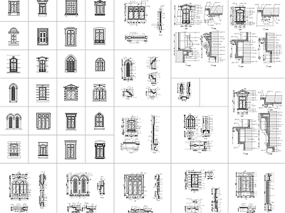 欧式窗 西式详图集 施工图