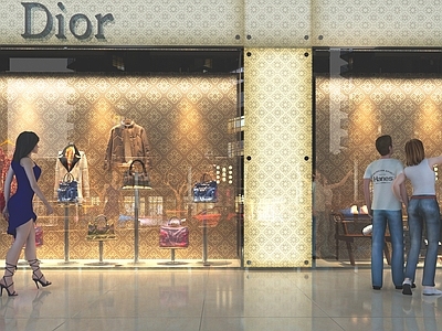 现代服装店 商场服装店