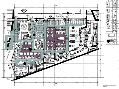 现代中餐厅 北京美食 施工图