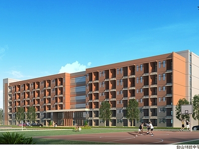 现代学校建筑 台山碧桂园 18班中学 38班小学 9100平方米 施工图
