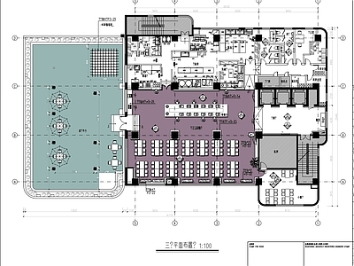 现代中餐厅 上海特色自助餐厅 户外餐厅 施工图