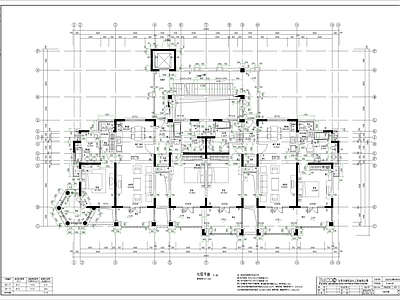 现代住宅楼建筑 商品房 开发商房 施工图