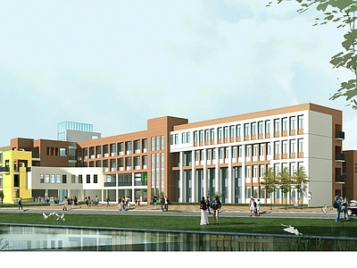 现代学校建筑 芜湖36班小学 教学楼 学生 9000平方米 施工图