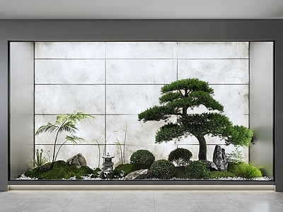 植物堆 现代植物造景 松树景观 植物堆