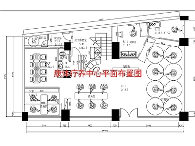 现代洗浴中心 康体疗养中心 施工图