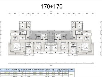 现代住宅楼建筑 转角景观 创新户型 110至170户 施工图