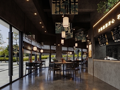 工业咖啡厅 咖啡店 烧烤